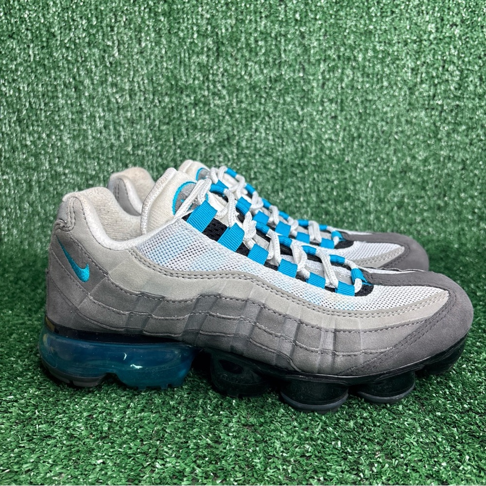 Nike Air VaporMax 95 Womens Size 8 (Men 6.5) Gray Blue Athletic Shoes Sneakers‎